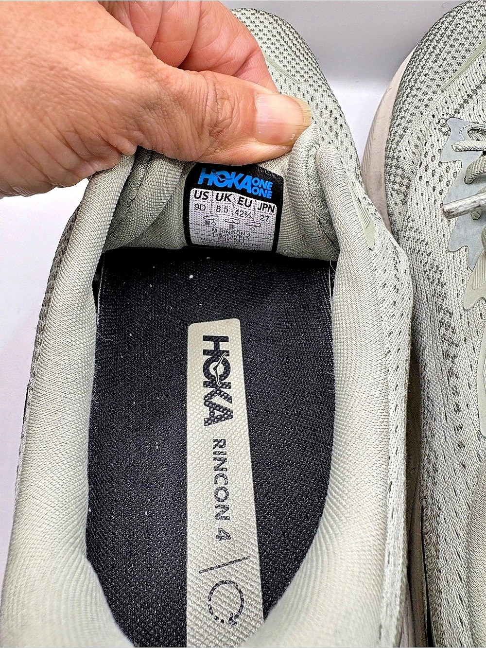 HOKA Rincon 4 Athletic Running Shoes Green US 9 - Picture 8 of 10